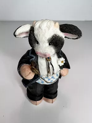 Mary's Moo Moos Country Wedding Collection  Best Bull  Best Man Cow Figurine • $10