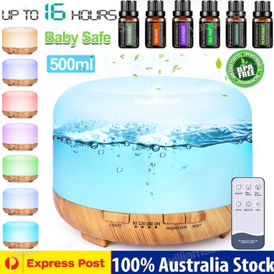 $27.99 • Buy Aroma Aromatherapy Diffuser LED Oil Ultrasonic Air Humidifier Purifier 500ML