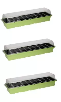 3 Garden Growing Pots Tray Sets Nursery Plug Seed Seedling 20 Plastic Plant Pots • £14.49