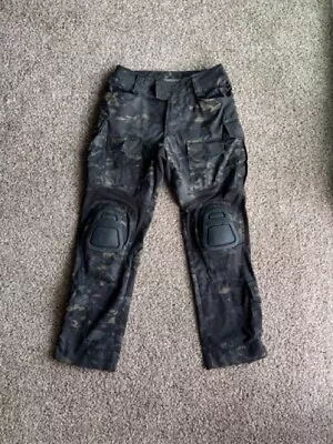 IDOGEAR G3 Combat Pants In Multi-Cam Black With Knee Pads. (30Wx31L) • $50