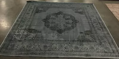 GREY / MULTI 8' X 8' Square Damaged Rug Reduced Price 1172659937 VTG158-770-8SQ • $154