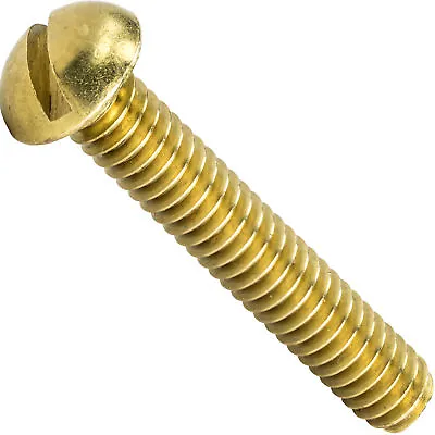 4-40 Brass Round Head Machine Screws Bolts Slotted Drive All Lengths Available • $12.52