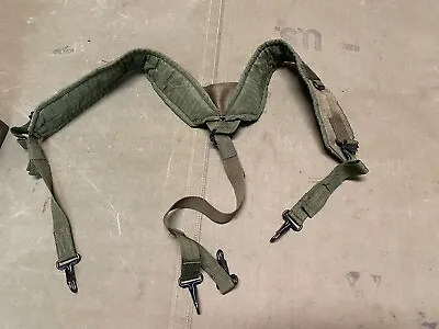 Original Post Vietnam War Us Army M1965 Combat Field Equipment Suspenders- • $23.96