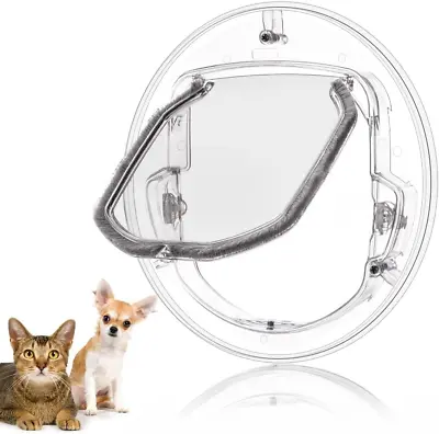 £21 • Buy Cat Flap For Glass Doors, 4 Way Locking Pet Door Microchip For Cats Lockable Do