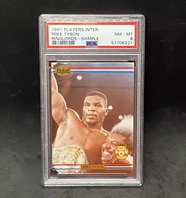 1991 Players International Mike Tyson Ringlords Sample Boxing Psa 8 NM-MT • $125