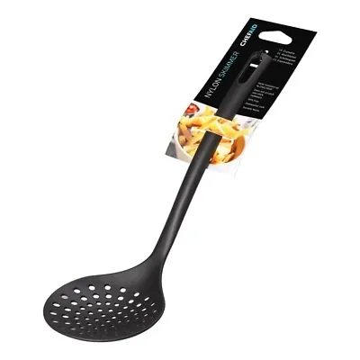 Chef Aid Nylon Skimmer Non-Stick Cooking Dining Kitchen Tool Utensil Black New • £4.18