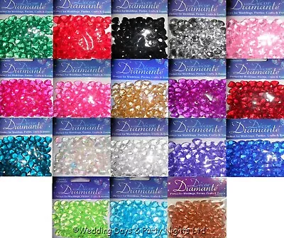 £4.95 • Buy 3 Bags Heart Gems Diamante Crystals Christening Table Confetti Party Decorations