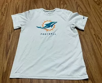 Miami Dolphins Nike Dri Fit Exclusive Logo T-Shirt NFL On Field • $19.72