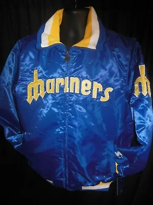 Seattle Mariners MLB Men's Quilt Lined Front Zipper Starter Jacket Medium • $79.99