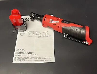 Milwaukee 2457-20 M12 Cordless 3/8  Ratchet Tool  And  1.5 Ah Battery • $109.95