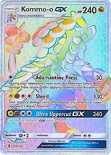 Kommo-o GX (Secret #159/145) - Holofoil SM - Guardians Rising LP Pokemon • $8.86