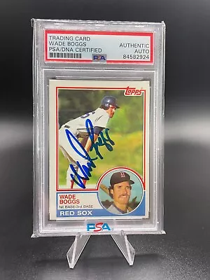 Wade Boggs Rookie Psa Authentic Autographed Baseball Card • $75