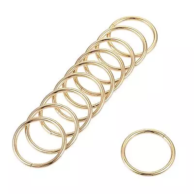 20mm Metal O Rings Non-Welded For Straps Bags Belts DIY Gold Tone 10pcs • $7.08