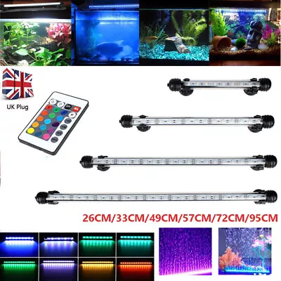 £16.99 • Buy Aquarium Underwater Air Bubble LED Light Fish Tank RGB Submersible Lamp Lighting