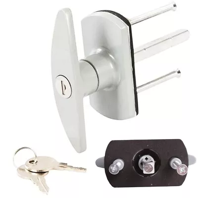 75mm GARAGE DOOR LOCKING T HANDLE Square Long Shaft Keys Replacement Cut To Size • £14.71