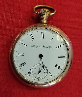 Antique 1903 Hampden Champion 16s Gold Filled Pocket Watch Model 3 Clean Running • $119.95