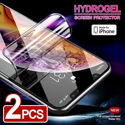$5.99 • Buy Hydrogel Screen Protector For IPhone 14 13 12 11 8 7 Pro Max Mini Plus X XS XR