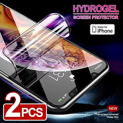 Hydrogel Screen Protector For IPhone 15 14 13 12 11 8 7 Pro Max Mini Plus X XR • $4.99