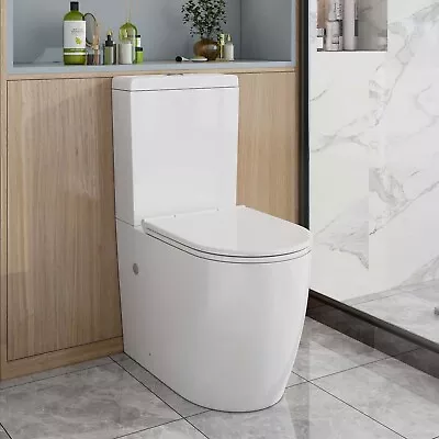 Comfort Raised Height Close Coupled Toilet Soft Close Seat & Dual Flush Disabled • £229.99