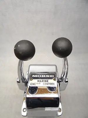 Morse Marine Engine Twin Control Like New Good Chrome • $115