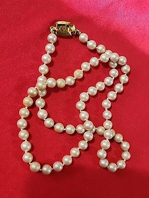 ✅️Vintage Monet Faux Pearl  Necklace Gold Tone Clasp  • $14.99