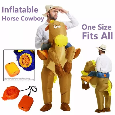 Inflatable Horse Cowboy Suit Halloween Fun & Fancy Dress Costume • $30.99