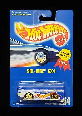 Hot Wheels Sol-Aire CX4 #254 ** VINTAGE * UH WHEELS * BLUE CARD * RARE * CASE ** • $18