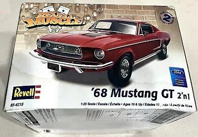 🏁 Revell Muscle 1968 Mustang GT 2'n'1 (Open Box) Model Kit 1:25 🏁 • $20