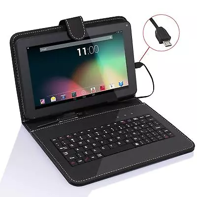 9.7 Inch Tablet Case With Keyboard  & Micro USB Connector- Black • $19.55