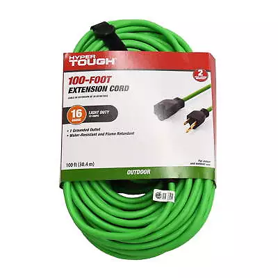 Hyper Tough 100ft Indoor & Outdoor Light Duty High Visibility Extension Cord • $19.98