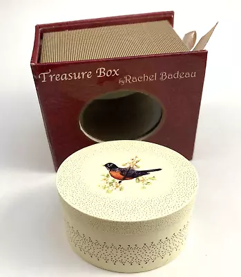 Rachel Badeau Treasure Box American Robin Bird Silvestri For Demdaco Trinket Box • $15.75