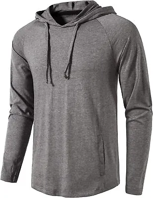 MUSE FATH Men's Long Sleeve Athletic Performance Lightweight Hoodie Sweatshirts • $59.66