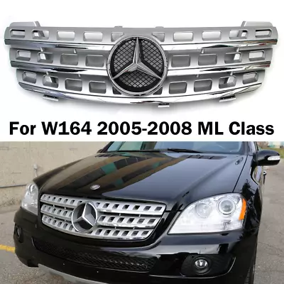 Silver AMG Grille W/ Star For Mercedes 2005-2008 W164 ML320 ML350 ML500 ML550 • $78.99