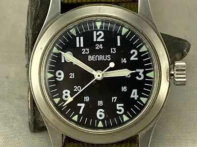 Benrus Mil-w-46374 Military Vietnam Era Field Issue Gi Mechanical Watch Runs • $525