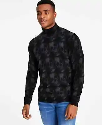 Inc International Concepts Men's Cashmere Skull Print Turtleneck SweaterBlackM • $27.95