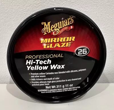 Meguiar's Mirror Glaze M26 Hi-Tech Yellow Wax Auto Car Ultimate High Gloss 11oz  • $21.99