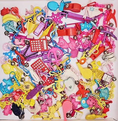 HUGE LOT Vintage 1980s Plastic Clip On 80s Bell Charm Necklaces And Mixed Charms • $249.99
