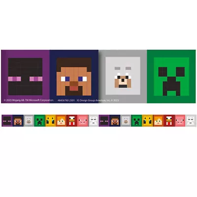 Eureka Minecraft Character Lineup Deco Trim 37 Feet • $9.79