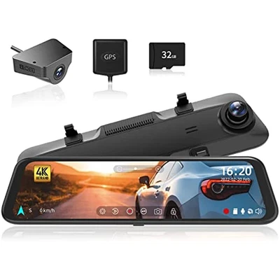 $189.99 • Buy WOLFBOX G850 4K Dash Cam 12'' Dual Dash Cameras Mirror Cam Parking Monitoring