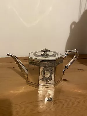 Silver Plated Edwardian Teapot  • £25