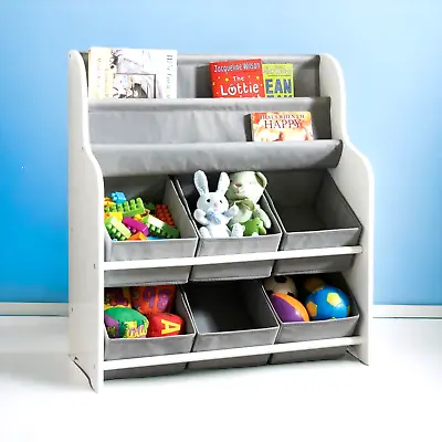 Kids Storage Tub With Bookshelves Perfect Organiser Kid Clothes Books & Toys • £46.99