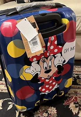 💯% Disney Minnie Mouse Spinner Suitcase Handcarry Cabin Size Blue / Multi • £99.99