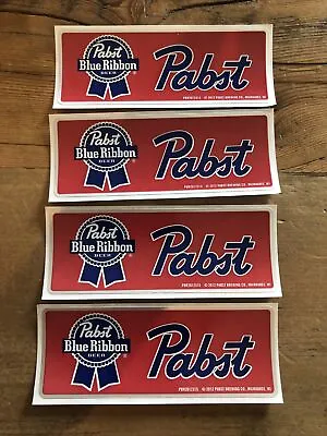 PBR Pabst Blue Ribbon Beer Logo 1.5 X 4”Premium Vinyl Sticker Decal 4 Pack! • $10.99