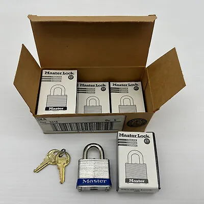 Master Lock #3 Commercial Use Padlock Security NOS USA MADE Pack 5 KEYED ALIKE • $41.95