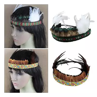 Feather Headdress Decoration Accessories Peacock Costume Headband Headwear For • $18.65