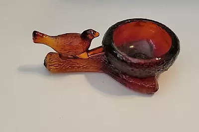 Mosser Glass Bird-on-a-Branch Open Salt Dip / Cellar / Dish • $23.99