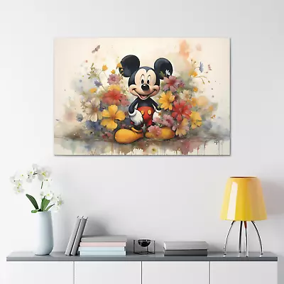 Mickey Mouse Canvas Kids Toddler Baby Wall Art Decor • £15.99