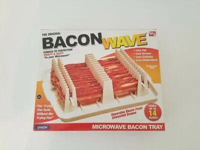 The Original Bacon Wave By Emson Microwave Bacon Tray Cooks Up To 14 Slices • $25