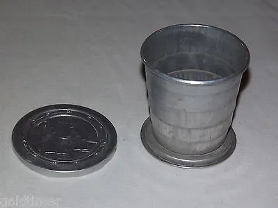 Vintage Made In Usa Aluminum Metal Sailing Ship Collapsable Travel Cup • $34.99