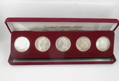 Set Of 5 Morgan Silver Dollars 1881 S-1887 In Box Original Toning • $279.99